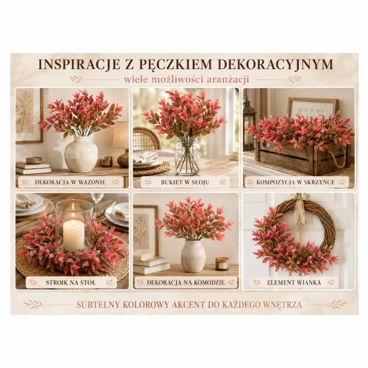 Pęczek sztucznych gałązek kwiatowych 35cm Jucca