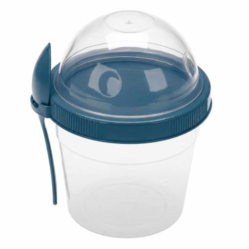 Pojemnik kubek na jogurt musli 500ml z łyżeczką kolor mix Ravi