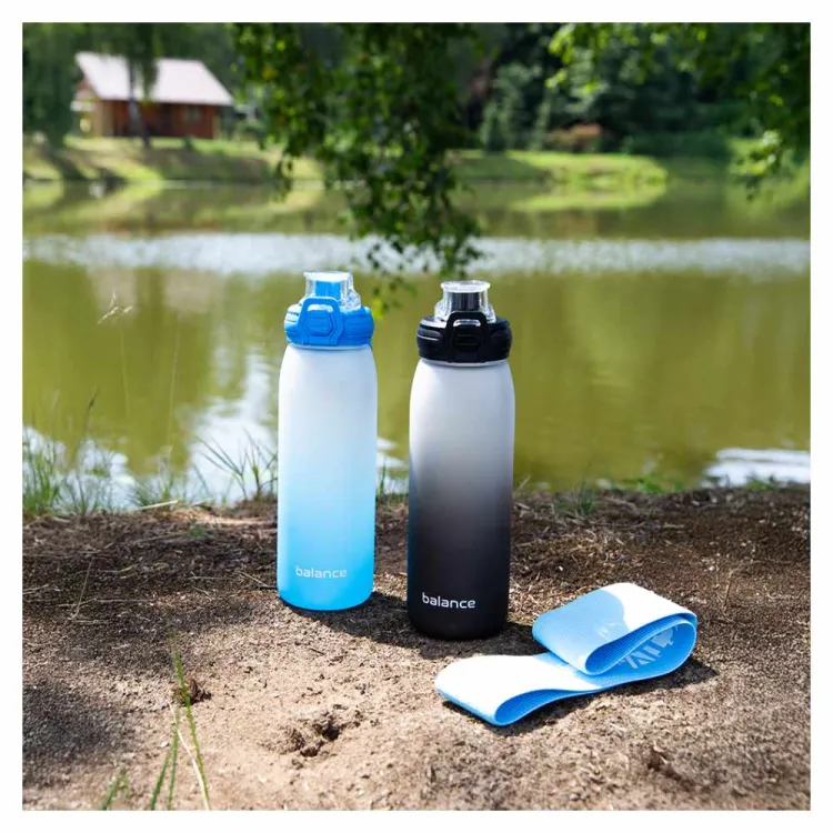 Butelka sportowa na wodę Tritan 850ml z blokadą niebieska gradient Galicja