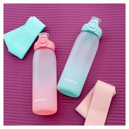 Butelka sportowa na wodę Tritan 850ml z blokadą różowa gradient Galicja