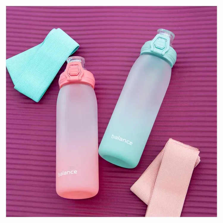 Butelka sportowa na wodę Tritan 850ml z blokadą różowa gradient Galicja
