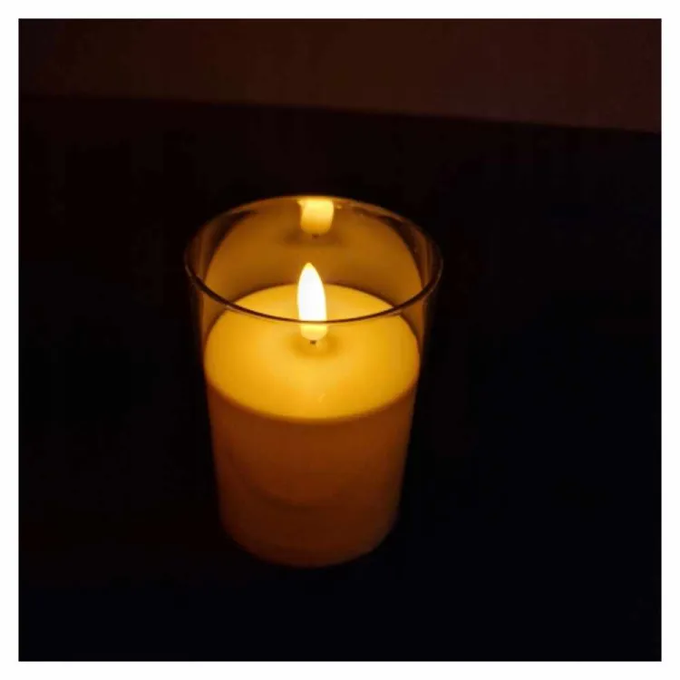 Świeca LED na baterie 10x7cm ciepła biała efekt płomienia Cortina