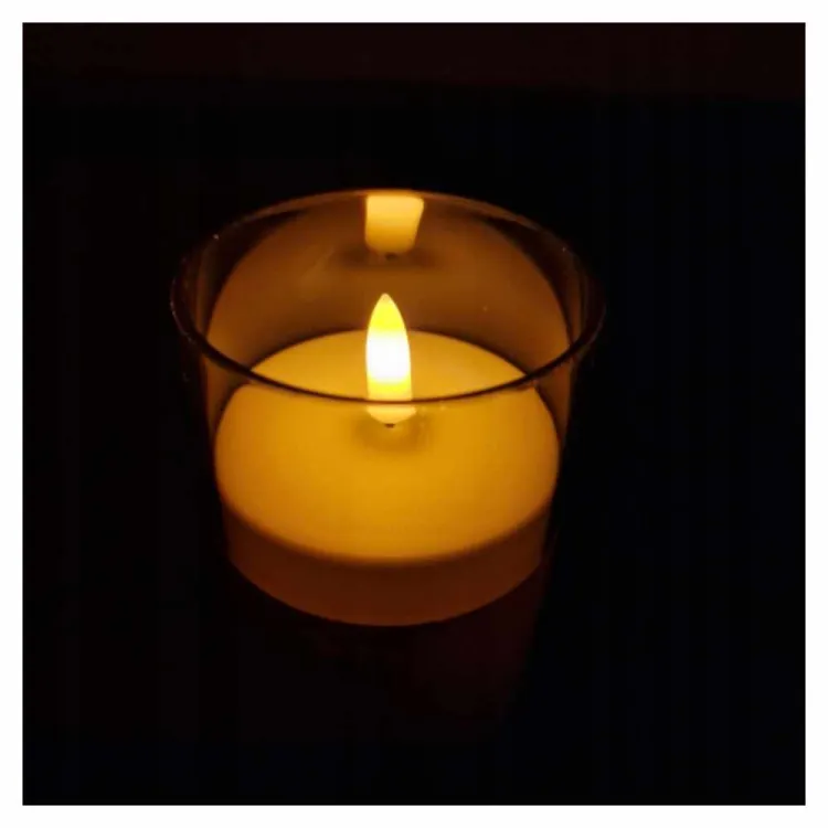 Świeca LED na baterie 12,5x7cm ciepła biała efekt płomienia Cortina