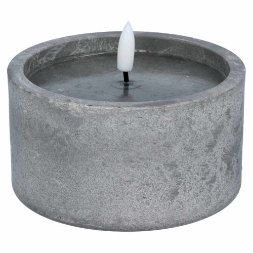 Świeca LED na baterie 12x9,5cm efekt betonu migoczący płomień Avrelis
