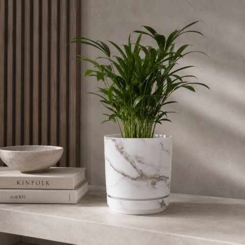 Osłonka na doniczkę polystone efekt marmuru 18x18x18cm Direct Home and Garden