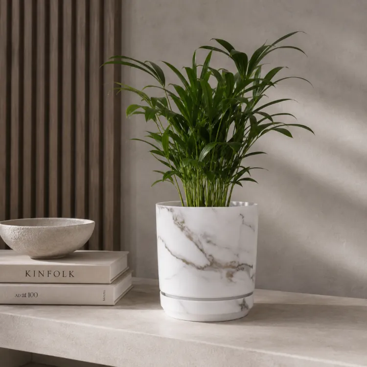 Osłonka na doniczkę polystone efekt marmuru 18x18x18cm Direct Home and Garden