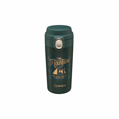 Kubek termiczny próżniowy 350ml stal 18/10 zielony Mountains Galicja