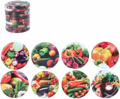 Wieczka do słoików 82mm 6 zaczepów z klikiem 10szt. warzywa
