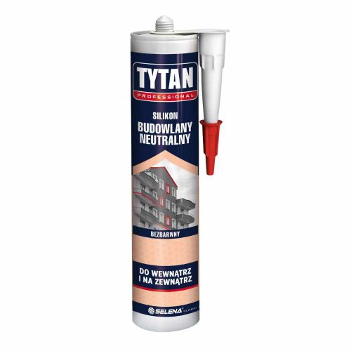 Silikon budowlany neutralny bezbarwny 280ml wodoszczelny Tytan Professional