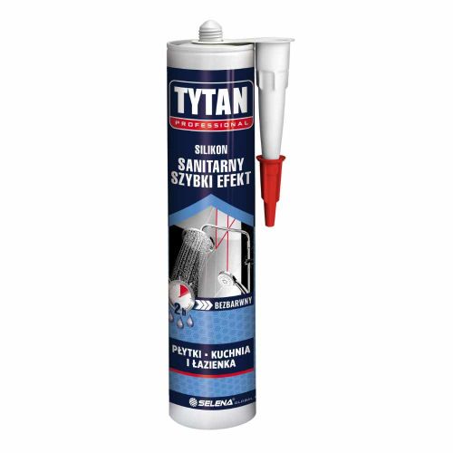 Silikon sanitarny Szybki Efekt bezbarwny 280ml do kuchni i łazienki Tytan Professional