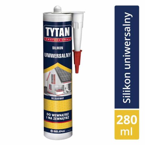 Silikon uniwersalny bezbarwny 280ml do uszczelnień Tytan Professional