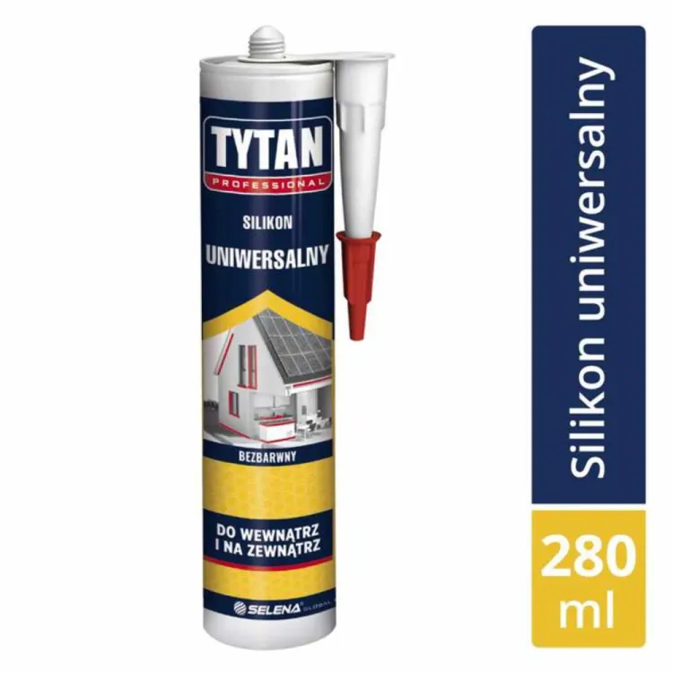 Silikon uniwersalny bezbarwny 280ml do uszczelnień Tytan Professional
