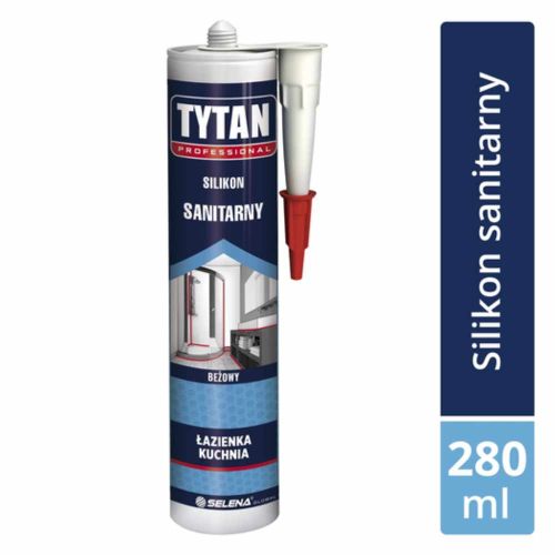 Silikon sanitarny beżowy 280ml do łazienki i kuchni Tytan Professional