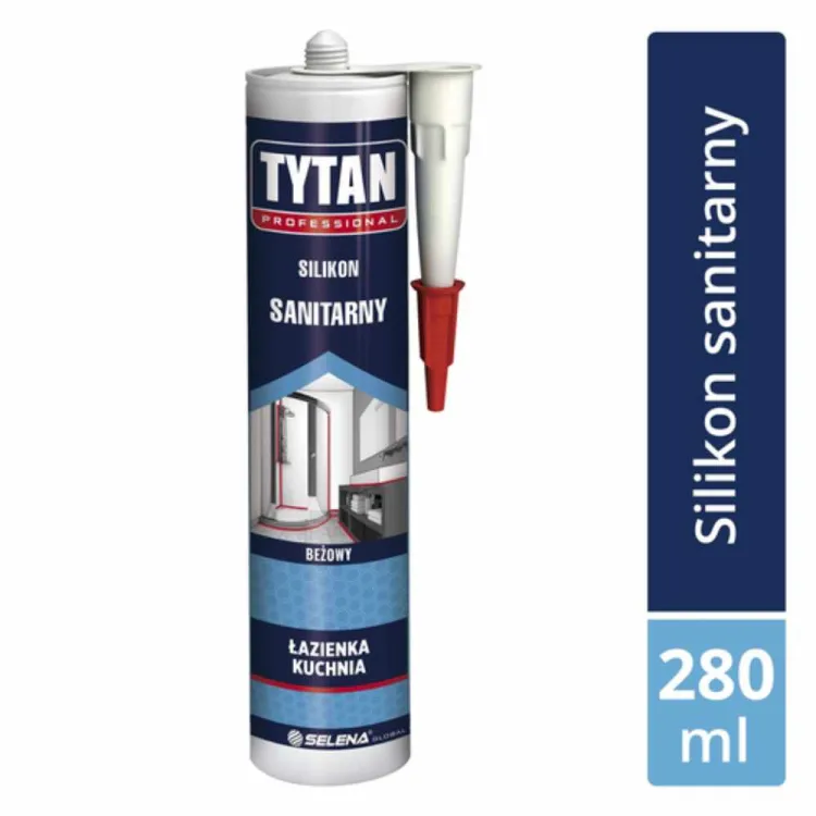 Silikon sanitarny beżowy 280ml do łazienki i kuchni Tytan Professional