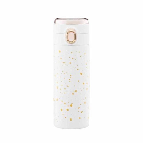 Kubek termiczny na kawę stal nierdzewna 350ml biały Marble Ambition