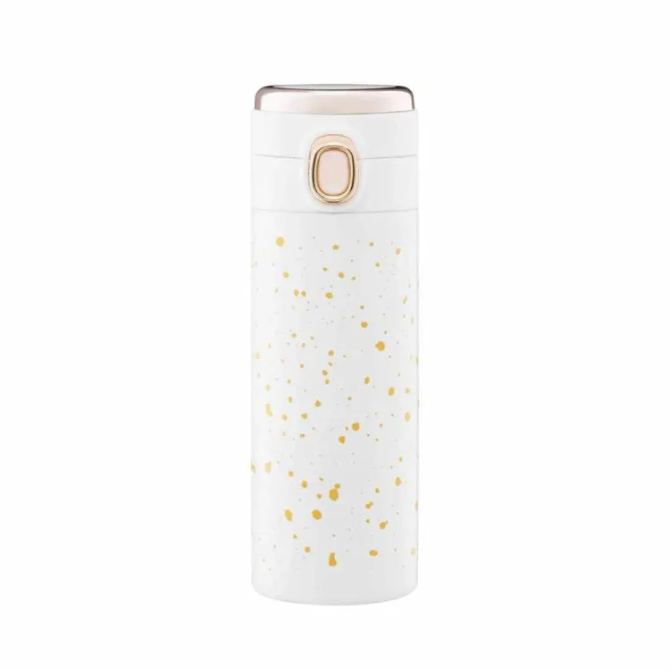 Kubek termiczny na kawę stal nierdzewna 350ml biały Marble Ambition