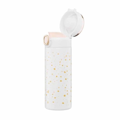 Kubek termiczny na kawę stal nierdzewna 350ml biały Marble Ambition