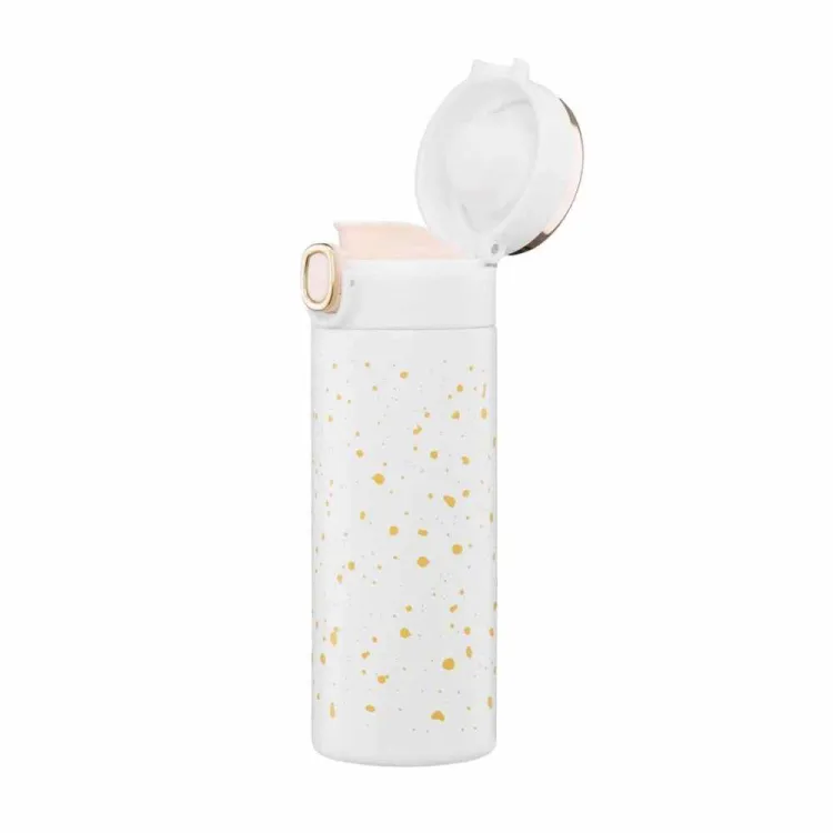 Kubek termiczny na kawę stal nierdzewna 350ml biały Marble Ambition