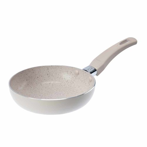 Patelnia mini 14cm aluminiowa z powłoką nieprzywieralną PTFE beżowa GRANITA