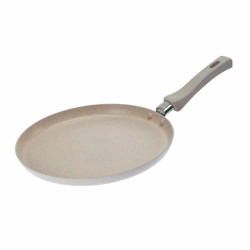 Patelnia do naleśników 24cm aluminiowa z powłoką kamienną Granita beżowa