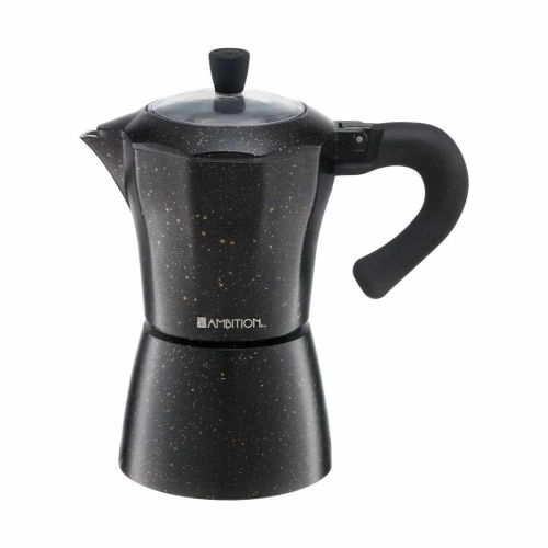 Kawiarka ciśnieniowa aluminiowa 300ml 6 filiżanek czarna Lusso Ambition