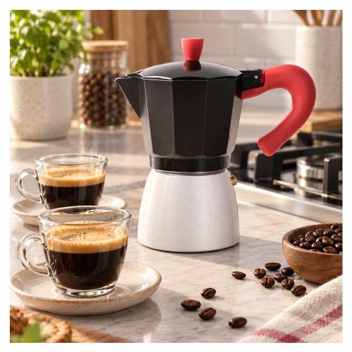Kawiarka ciśnieniowa do espresso 300ml 6 filiżanek na indukcję Rose Ambition