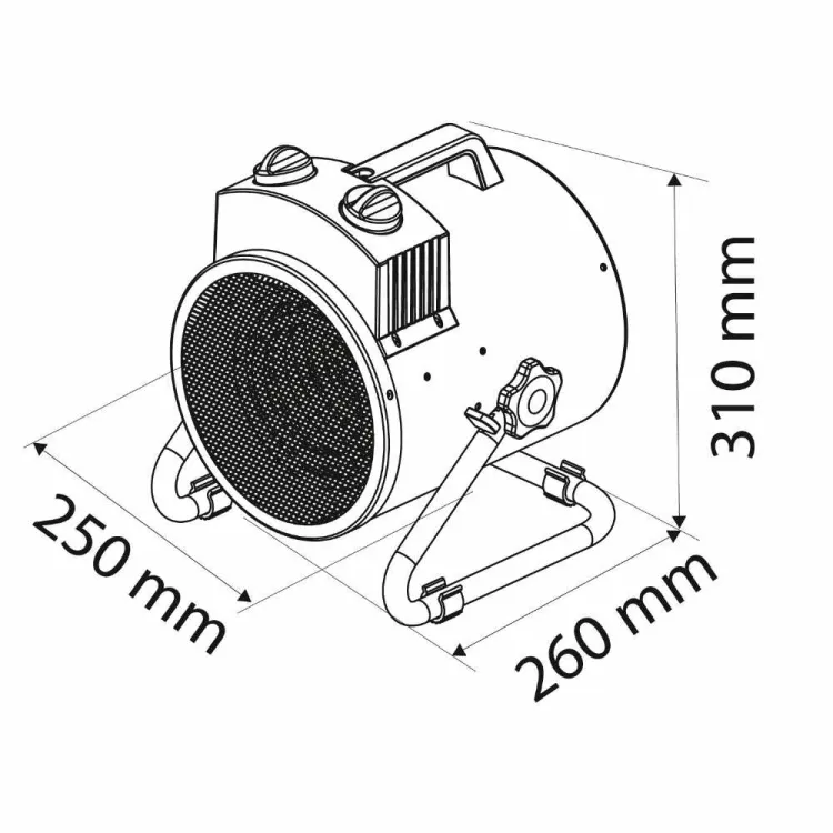 Nagrzewnica elektryczna 3kW przemysłowa termostat IP24 NEO Tools 90-068