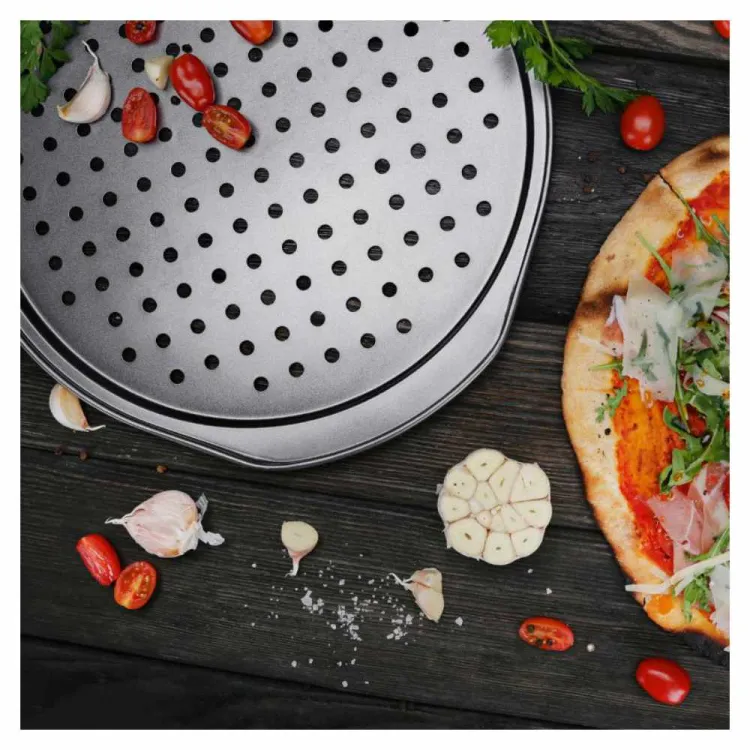 Forma do pizzy blacha perforowana non-stick Ø30cm 37x32cm Galicia