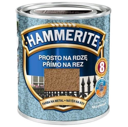 Farba antykorozyjna Hammerite Prosto Na Rdzę Młotkowy Miedziany 0,7L do metalu stal i żeliwo bez podkładu