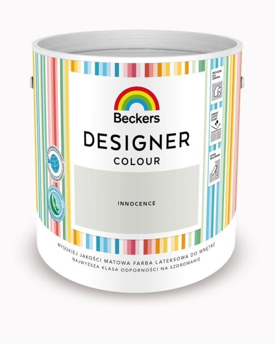 Farba lateksowa Beckers Designer Colour Innocence 2,5L plamoodporna matowa do ścian i sufitów