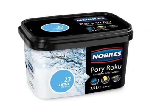 Farba lateksowa Nobiles Pory Roku Zima Gradowa 2,5L matowa do ścian i sufitów do wnętrz