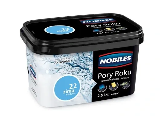 Farba lateksowa Nobiles Pory Roku Zima Gradowa 2,5L matowa do ścian i sufitów do wnętrz