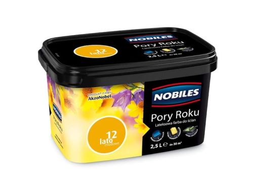 Farba lateksowa Nobiles Pory Roku Lato Miodowe 2,5L matowa do ścian i sufitów do wnętrz