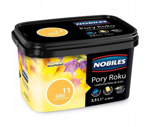 Farba lateksowa Nobiles Pory Roku Lato Słonecznikowe 2,5L matowa do ścian i sufitów do wnętrz