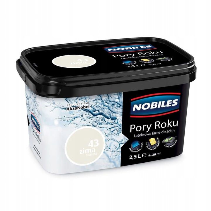 Farba lateksowa Nobiles Pory Roku Zima Skalista 2,5L matowa do ścian i sufitów do wnętrz