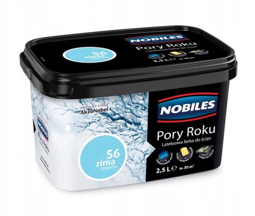 Farba lateksowa Nobiles Pory Roku Zima Pogodna 2,5L matowa do ścian i sufitów do wnętrz