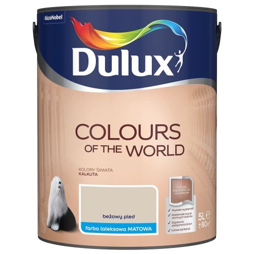 Farba lateksowa Dulux Kolory Świata Beżowy Pled 5L do ścian i sufitów mat
