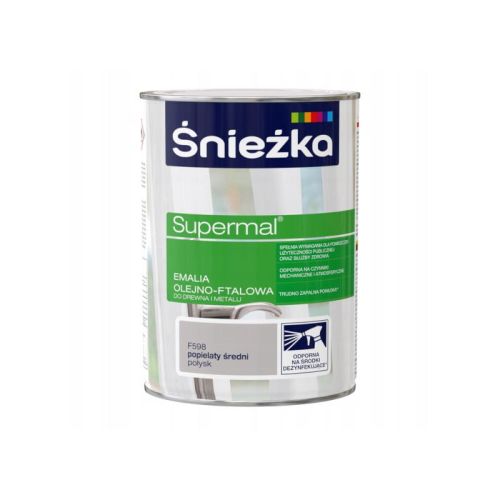 Emulsja Supermal popielaty średni 0,8l – zdjęcie 1
