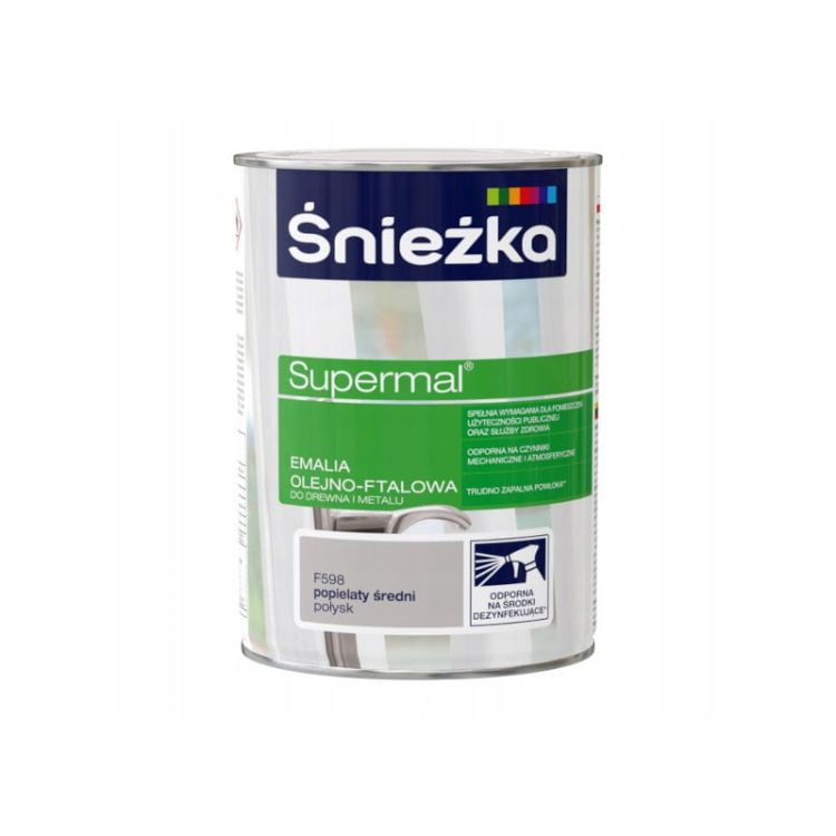 Emulsja Supermal popielaty średni 0,8l – zdjęcie 1