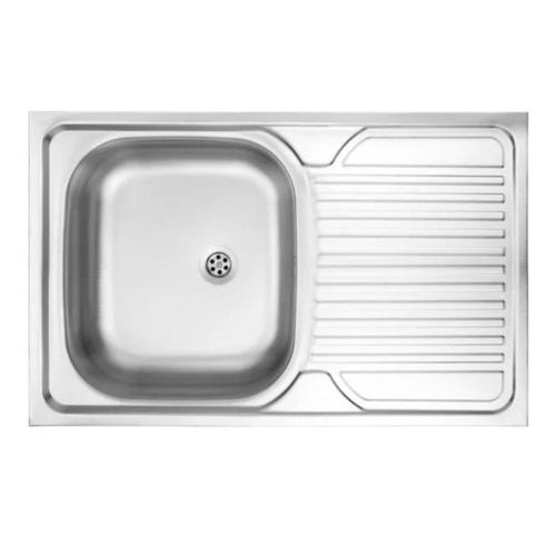 Zlewozmywak  Apollo nakładany 1komorowy z ociekaczem 80x50cm – zdjęcie 1