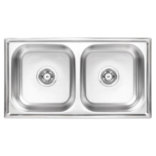 Zlewozmywak wpuszczany 2-komorowy 43,5x78cm – zdjęcie 1