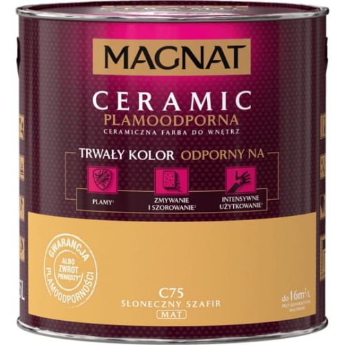 Farba Magnat Ceramic C75 Słoneczny Szafir 2,5L do ścian i sufitów odporna na plamy i szorowanie do wnętrz
