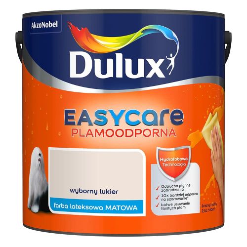 Farba lateksowa Dulux EasyCare Wyborny Lukier 2,5L plamoodporna hydrofobowa do ścian i sufitów matowa