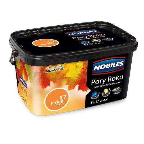 Farba lateksowa Nobiles Pory Roku Jesień Dyniowa 5L matowa do ścian i sufitów do wnętrz