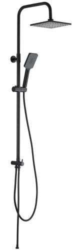 Zestaw natryskowy Roma czarny z deszczownicą kwadratową – zdjęcie 1