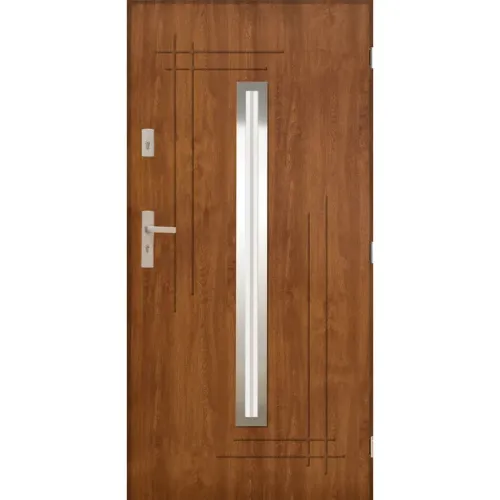 Drzwi zewnętrzne ALFA złoty dąb 90P – zdjęcie 1