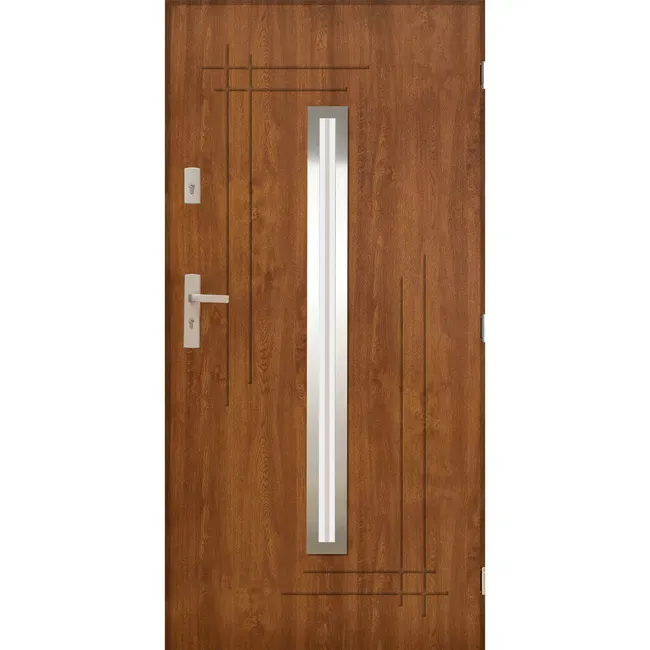 Drzwi zewnętrzne ALFA złoty dąb 90P – zdjęcie 1
