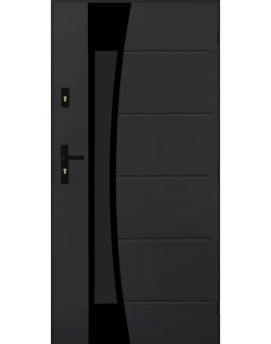 Drzwi zewnętrzne DIUNA antracyt 90P – zdjęcie 1