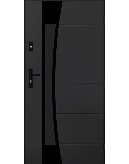 Drzwi zewnętrzne DIUNA antracyt 90P – zdjęcie 1
