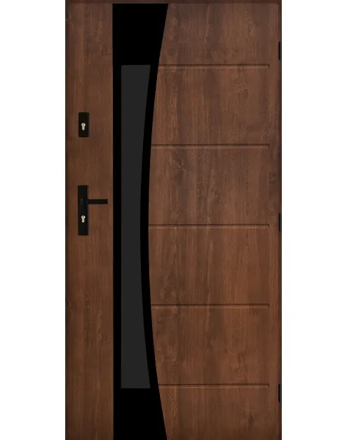 Drzwi zewnętrzne DIUNA orzech 90P – zdjęcie 1